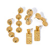 Wholesale Stainless Steel Geometric Hammer Pendant Earrings Jewelry With Electroplating For Women