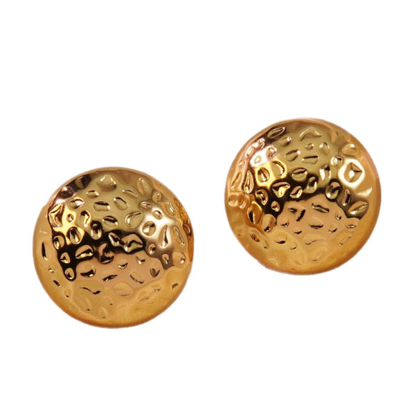 Wholesale Stainless Steel Geometric Hammered And Polished Earrings For Women