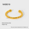 Wholesale Stainless Steel Geometric Hammered Zirconinlaid 18K Goldplated Waterproof Bracelet For Women