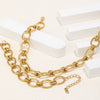 Wholesale Stainless Steel Geometric Handmade Electroplated Chain Bracelet And Necklace For Women