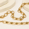 Wholesale Stainless Steel Geometric Handmade Electroplated Chain Bracelet And Necklace For Women