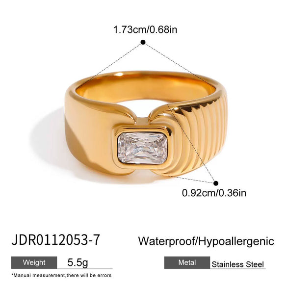 Wholesale Stainless Steel Geometric Handmade Light Luxury Women's Ring