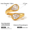Wholesale Stainless Steel Geometric Handmade Light Luxury Women's Ring