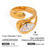 Wholesale Stainless Steel Geometric Handmade Light Luxury Women's Ring