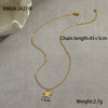 Wholesale Stainless Steel Geometric Heart Round Gold Plated Necklace Jewelry For Women