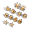 Wholesale Stainless Steel Geometric Heart Shaped Earrings With Electroplating Design For Women