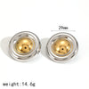 Wholesale Stainless Steel Geometric Heart Shaped Earrings With Electroplating Design For Women