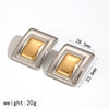 Wholesale Stainless Steel Geometric Heart Shaped Earrings With Electroplating Design For Women