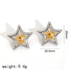Wholesale Stainless Steel Geometric Heart Shaped Earrings With Electroplating Design For Women