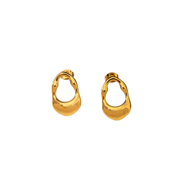 Wholesale Stainless Steel Geometric Heart Water Drop Bell Pattern Electroplated Ochain Necklace And Earrings For Girls