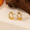 Wholesale Stainless Steel Geometric Heart Water Drop Bell Pattern Electroplated Ochain Necklace And Earrings For Girls