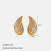 Wholesale Stainless Steel Geometric Heartshaped Diamondencrusted Earrings For Women