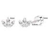 Wholesale Stainless Steel Geometric Heartshaped Electroplated Zircon Unisex Earrings