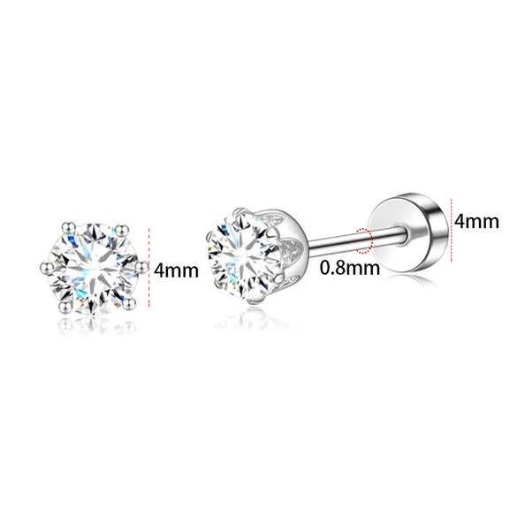 Wholesale Stainless Steel Geometric Heartshaped Electroplated Zircon Unisex Earrings