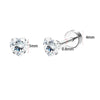 Wholesale Stainless Steel Geometric Heartshaped Electroplated Zircon Unisex Earrings