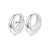 Wholesale Stainless Steel Geometric Heartshaped Electroplated Zircon Unisex Earrings