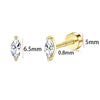 Wholesale Stainless Steel Geometric Heartshaped Electroplated Zircon Unisex Earrings