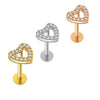 Wholesale Stainless Steel Geometric Heartshaped Stud Earrings For Women