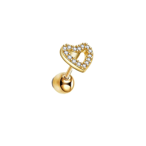 Wholesale Stainless Steel Geometric Heartshaped Stud Earrings For Women