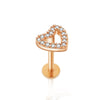 Wholesale Stainless Steel Geometric Heartshaped Stud Earrings For Women