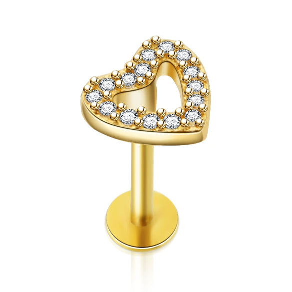 Wholesale Stainless Steel Geometric Heartshaped Stud Earrings For Women