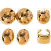 Wholesale Stainless Steel Geometric Hemisphere Earrings Jewelry With Hammer Pattern And Electroplating Treatment