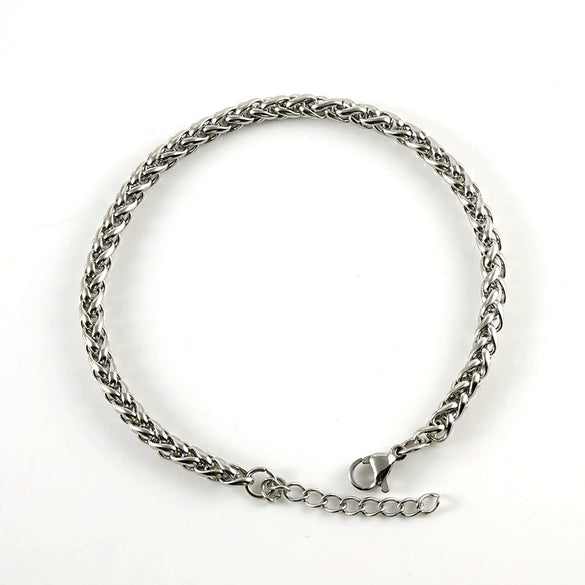 Wholesale Stainless Steel Geometric Hip Hop Distressed Punk Street Bracelet With Electroplating