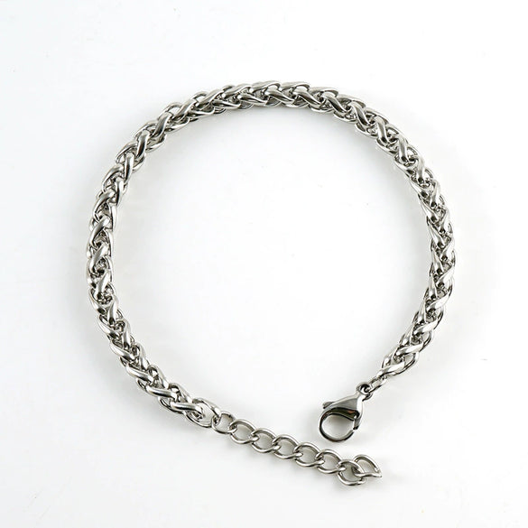 Wholesale Stainless Steel Geometric Hip Hop Distressed Punk Street Bracelet With Electroplating