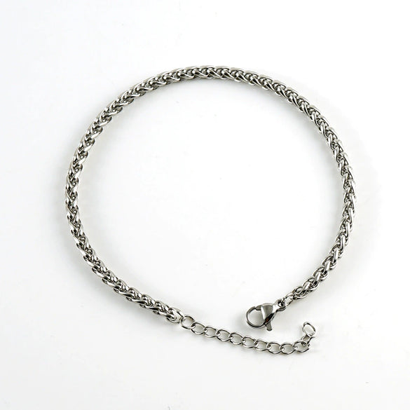 Wholesale Stainless Steel Geometric Hip Hop Distressed Punk Street Bracelet With Electroplating