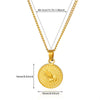 Wholesale Stainless Steel Geometric Hiphop Style Electroplated Tarot Relief Threedimensional Clavicle Chain
