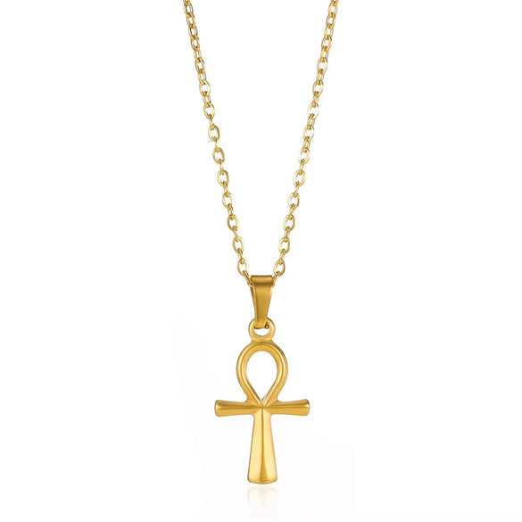 Wholesale Stainless Steel Geometric Hiphop Style Electroplated Tarot Relief Threedimensional Clavicle Chain