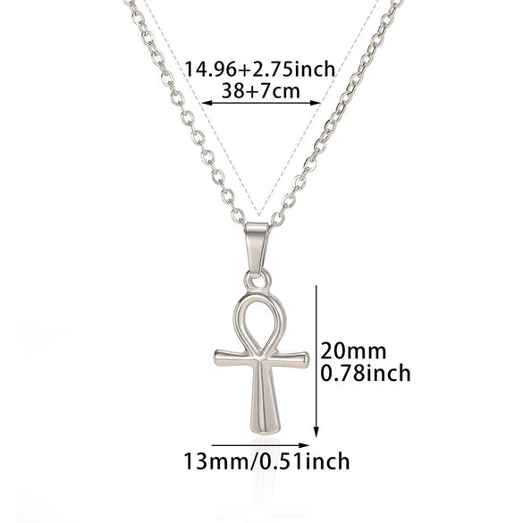 Wholesale Stainless Steel Geometric Hiphop Style Electroplated Tarot Relief Threedimensional Clavicle Chain