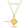 Wholesale Stainless Steel Geometric Hiphop Style Electroplated Tarot Relief Threedimensional Clavicle Chain
