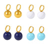 Wholesale Stainless Steel Geometric Hollow Ball Earrings With Pvd Electroplated Ear Buckle For Women