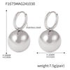 Wholesale Stainless Steel Geometric Hollow Ball Earrings With Pvd Electroplated Ear Buckle For Women