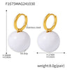 Wholesale Stainless Steel Geometric Hollow Ball Earrings With Pvd Electroplated Ear Buckle For Women