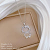 Wholesale Stainless Steel Geometric Hollow Cat Pendant Necklace Unisex Light Luxury Minimalist