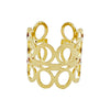 Wholesale Stainless Steel Geometric Hollow Circle Ring With Electroplating Treatment
