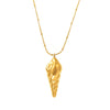 Wholesale Stainless Steel Geometric Hollow Conch Pendant Double Layer Stacked Necklace Light Luxury Fadeless Jewelry