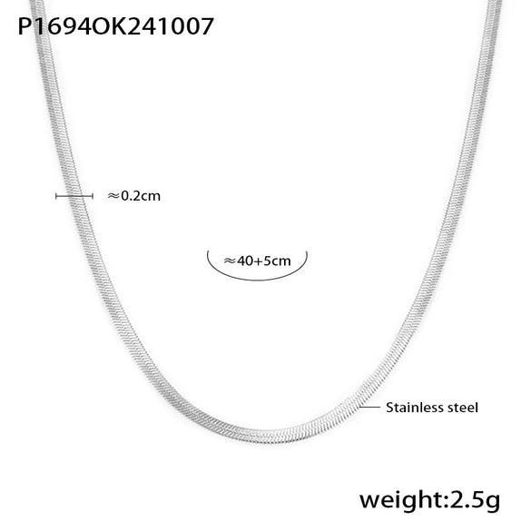 Wholesale Stainless Steel Geometric Hollow Conch Pendant Double Layer Stacked Necklace Light Luxury Fadeless Jewelry