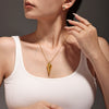 Wholesale Stainless Steel Geometric Hollow Conch Pendant Double Layer Stacked Necklace Light Luxury Fadeless Jewelry