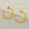 Wholesale Stainless Steel Geometric Hollow Earrings For Female With Electroplating Design