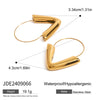 Wholesale Stainless Steel Geometric Hollow Earrings With 18K Gold Plated Electroplating For Women