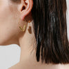 Wholesale Stainless Steel Geometric Hollow Earrings With 18K Gold Plated Electroplating For Women