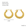 Wholesale Stainless Steel Geometric Hollow Electroplated Glossy Circle Earrings For Women