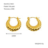 Wholesale Stainless Steel Geometric Hollow Electroplated Glossy Circle Earrings For Women