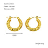 Wholesale Stainless Steel Geometric Hollow Electroplated Glossy Circle Earrings For Women