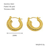 Wholesale Stainless Steel Geometric Hollow Electroplated Glossy Circle Earrings For Women