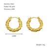 Wholesale Stainless Steel Geometric Hollow Electroplated Glossy Circle Earrings For Women