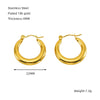 Wholesale Stainless Steel Geometric Hollow Electroplated Glossy Circle Earrings For Women